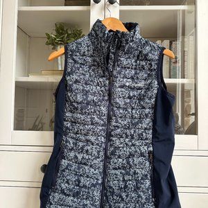 Columbia Winter Zip Up Vest - Navy Blue with White design Women's Size Medium